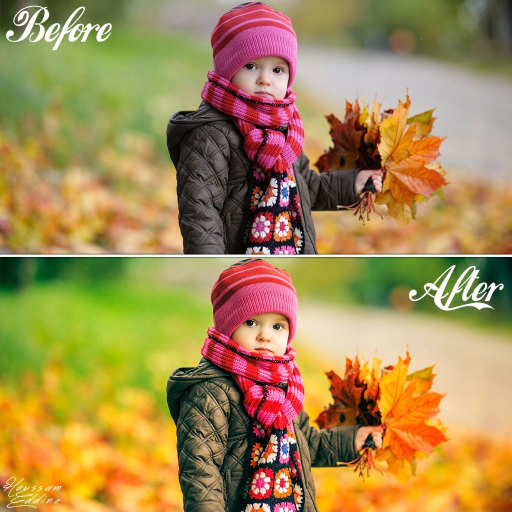 Autumn Color Effect in Photoshop -       