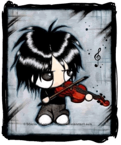 Sad violin man