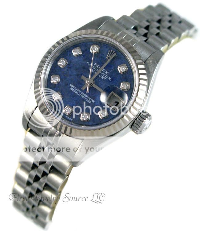 Ladies Rolex Datejust Sodalite Diamond Dial Watch 79174