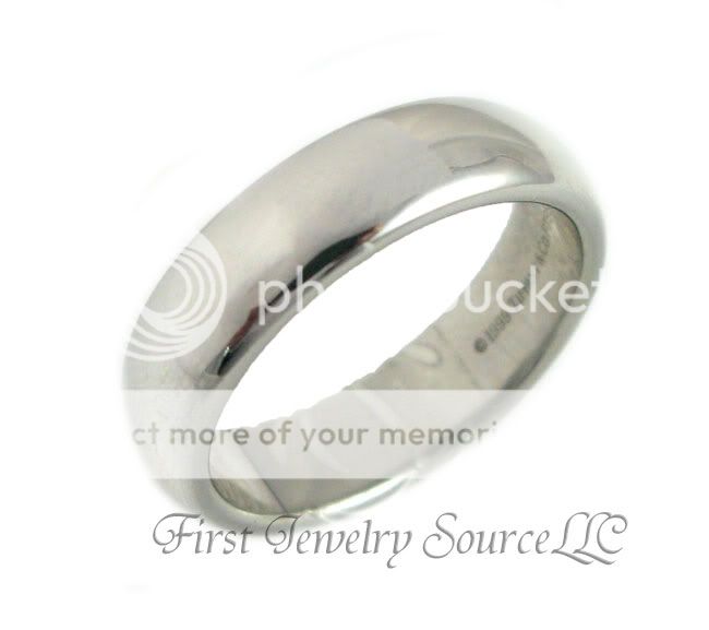 Mens Tiffany & Co Lucida Platinum Band Ring 6mm Size 10  