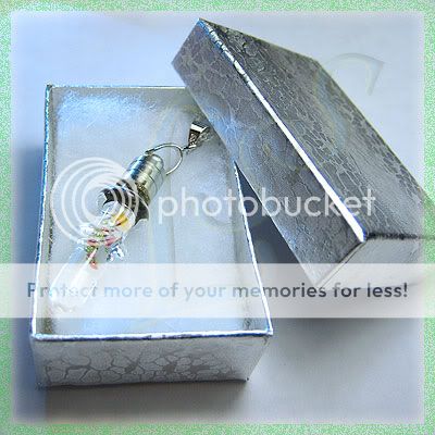 Personalized Name on Rice Pendant with Silver Necklace  